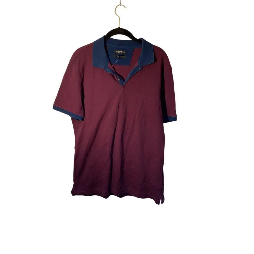 Banana Republic men’s short sleeve collared polo shirt, size large